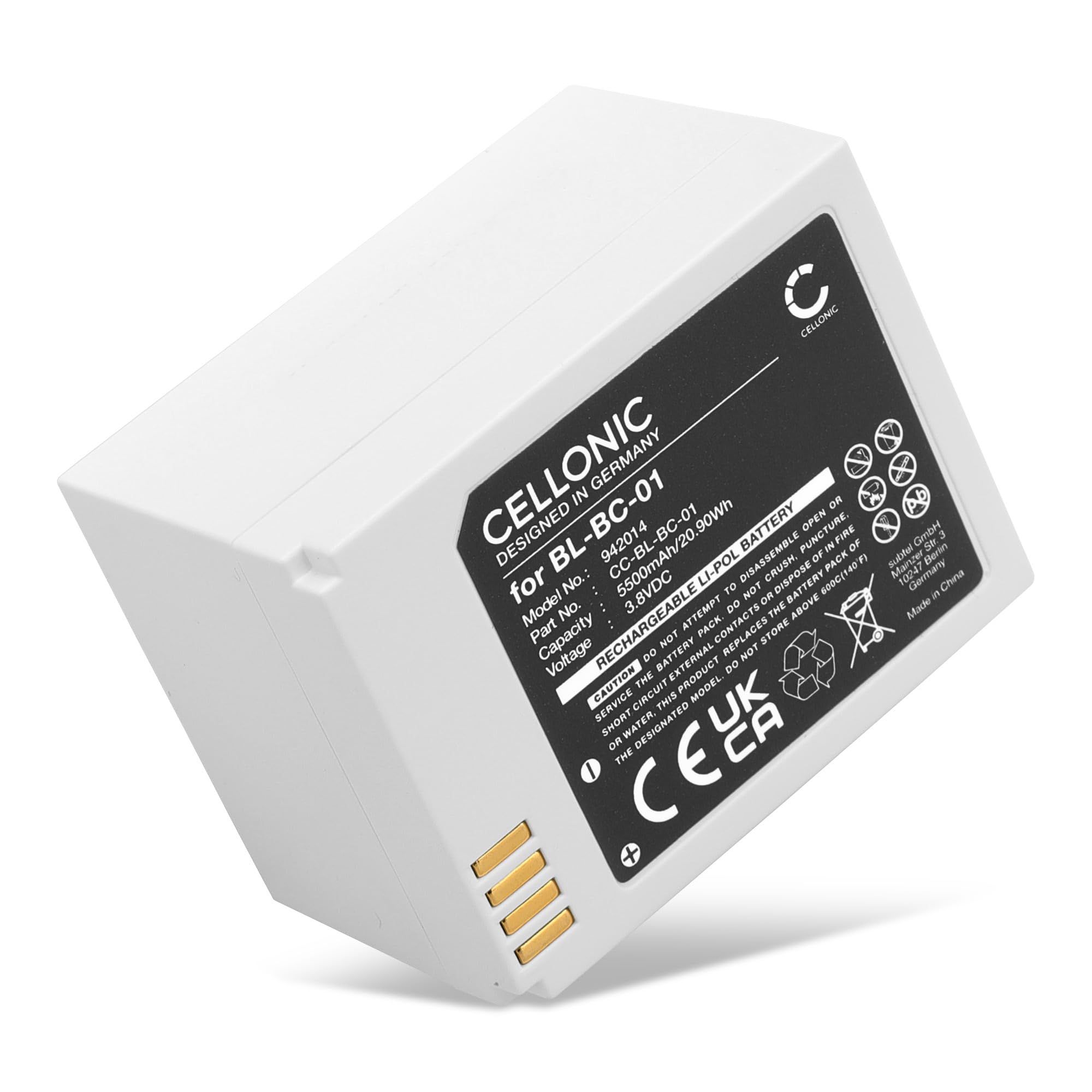 Batteria TECHTEK 1100mAh 3.8V Per EZVIZ S1c/S2/S3/S5/S6 – Sostituisce BL-06, Li-ion, Colore Nero