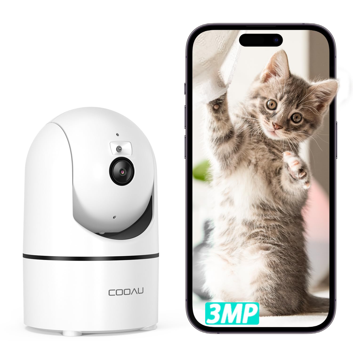 Amazon.co.jp: 【300万画素・QRコードWIFI接続】COOAU 見守りカメラ