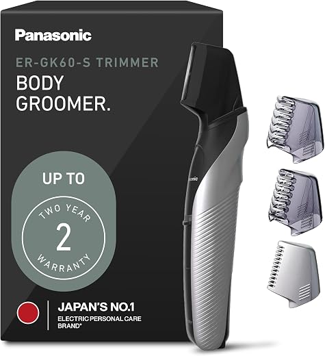 Panasonic Electric Body Trimmer for Men, Cordless Washable Wet Dry Groomer with...