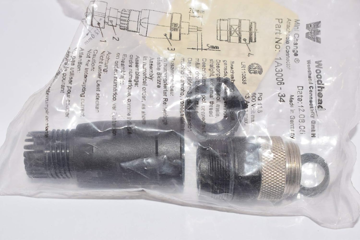 130017-0011, MC 3P M/M-ATTACH STR, 1A3006-34