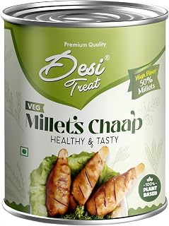 Desi Treat Veg Millets Chaap Plant-Based Protein Rich Millet Chaap Ready to Cook Vegetarian Delight Ideal for Curry, Tikka, Snacks & Gravy Dishes (800g Pack)