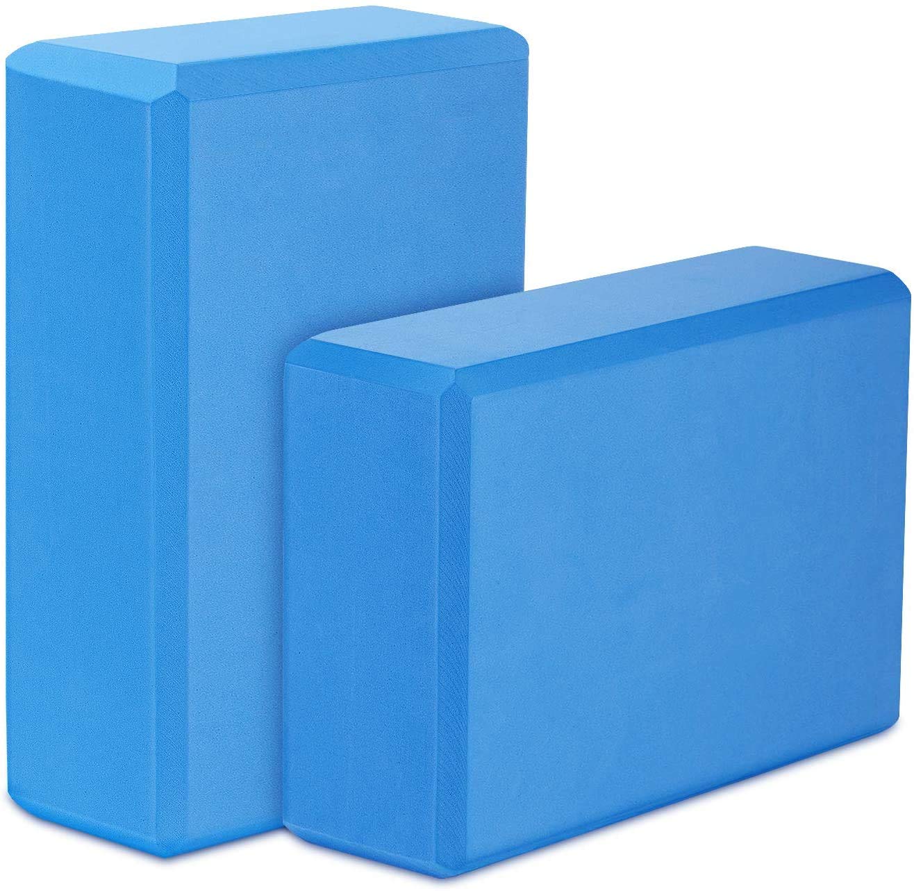 GOCART WITH G LOGO Yoga Brick Fitness Brick Stretching Exercise Home Gym Sports Fitness Workout Pilates Brick (Blue)