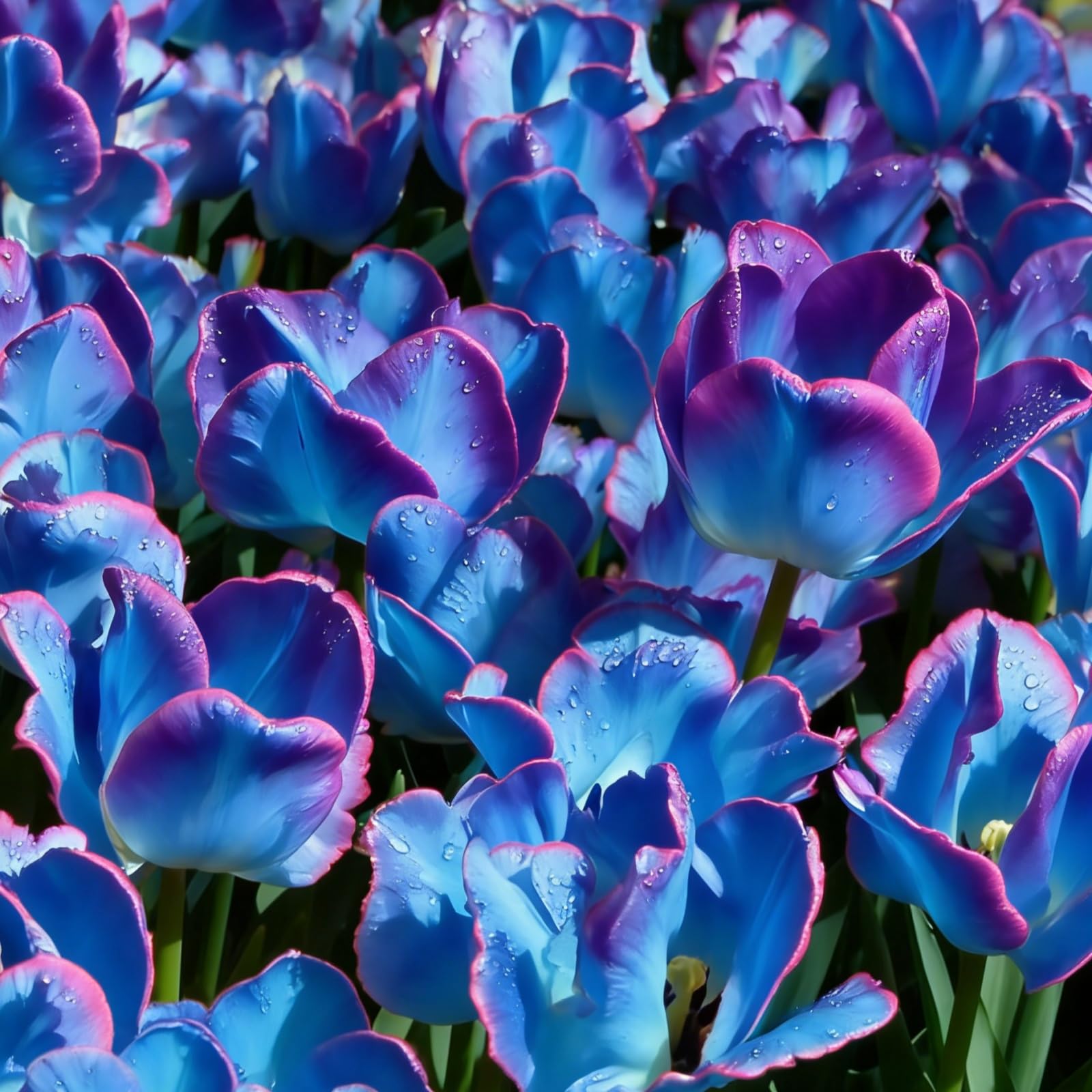Multicolored Dutch Parrot Tulips, Easy to Maintain ＆ Easily Pollinated - Grow in Beds, Vase. ＆ Patio Pots, Excellent Display-8Bulbs-C