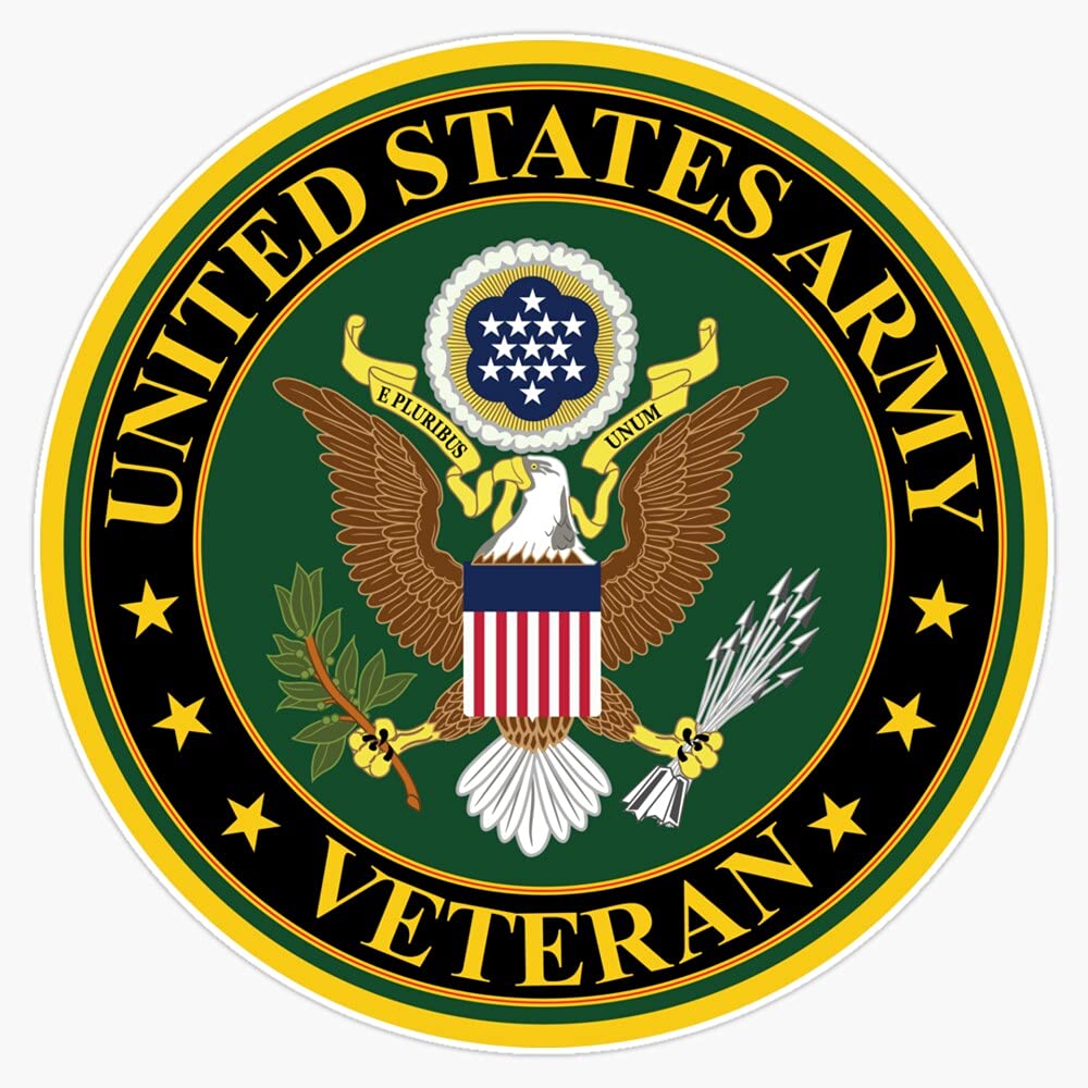 Army - US Army Veteran Window Bumper Sticker Decal 5"