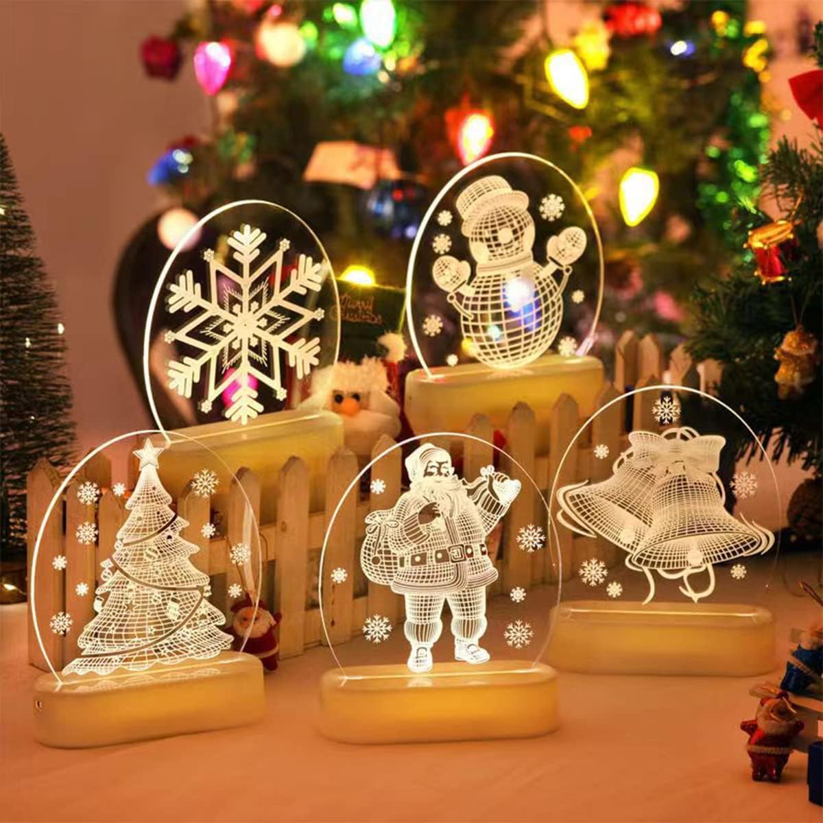 Amazon.co.jp: クリスマス 装飾ライト クリスマスベル 置物ライト LED