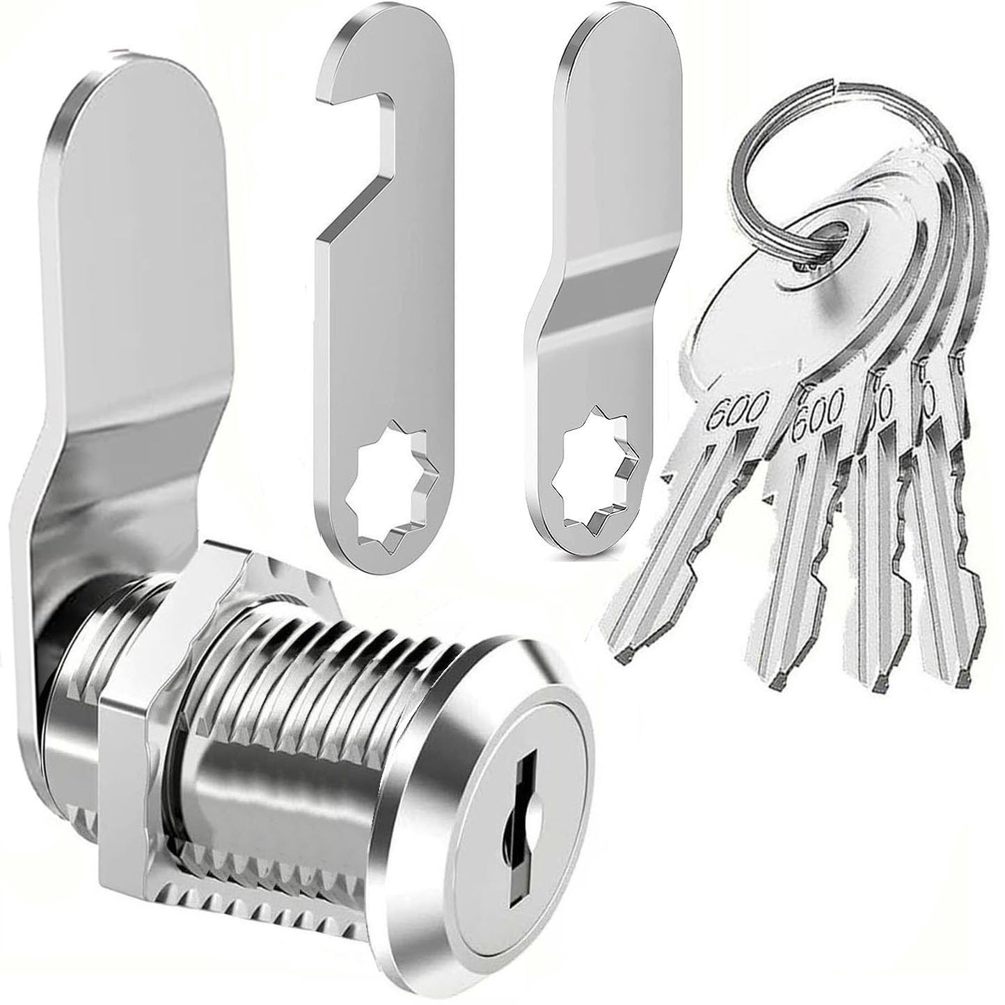 Litensh Candado para buzón, 4 llaves, cerradura de armario, caja de caudales, cerradura de buzón, cerradura para muebles, cerradura de cajón, cerradura de palanca para buzones y puertas de armarios