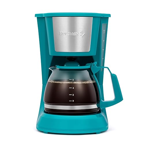 Miniatura 14 de Holstein Housewares Cafetera personal con taza de viaje de 14 onzas, máquina compacta de un solo toque con filtro reutilizable, apagado automático,