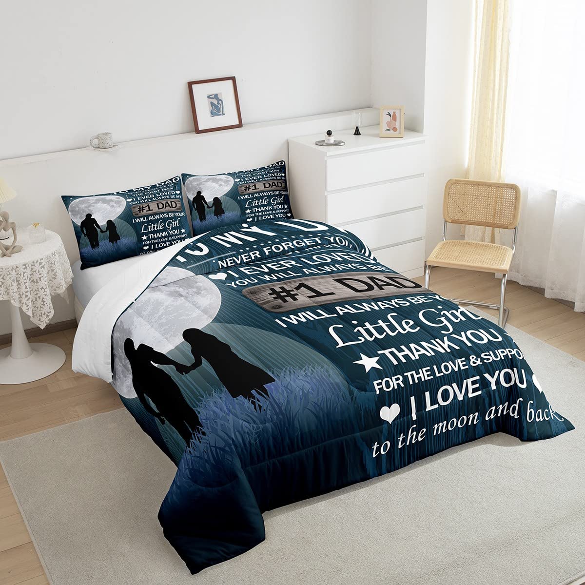 Coperta In Flanella Regalo Per Papà Con Frasi D'Amore - Morbida E Calda, 150x200 Cm, Lavabile
