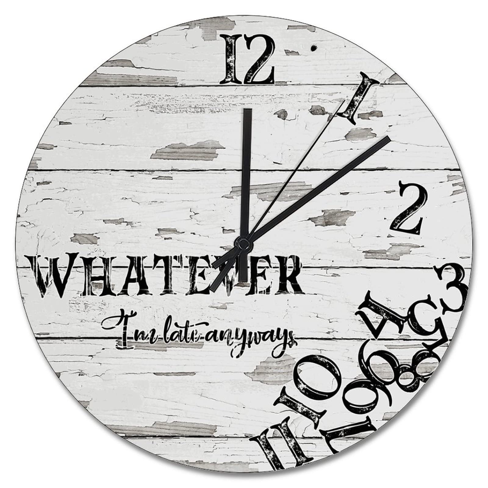 Horloge murale silencieuse grain de bois pour supprimer le tic-tac dans un bureau