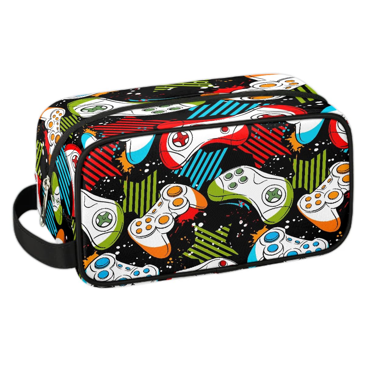 LLCXCSI Travel Toiletry Bag for Boys Kids, Waterproof Hanging Dopp Kit for Men, Shaving Bag with Large Capacity for Travel, Sports, Shower (GAME)