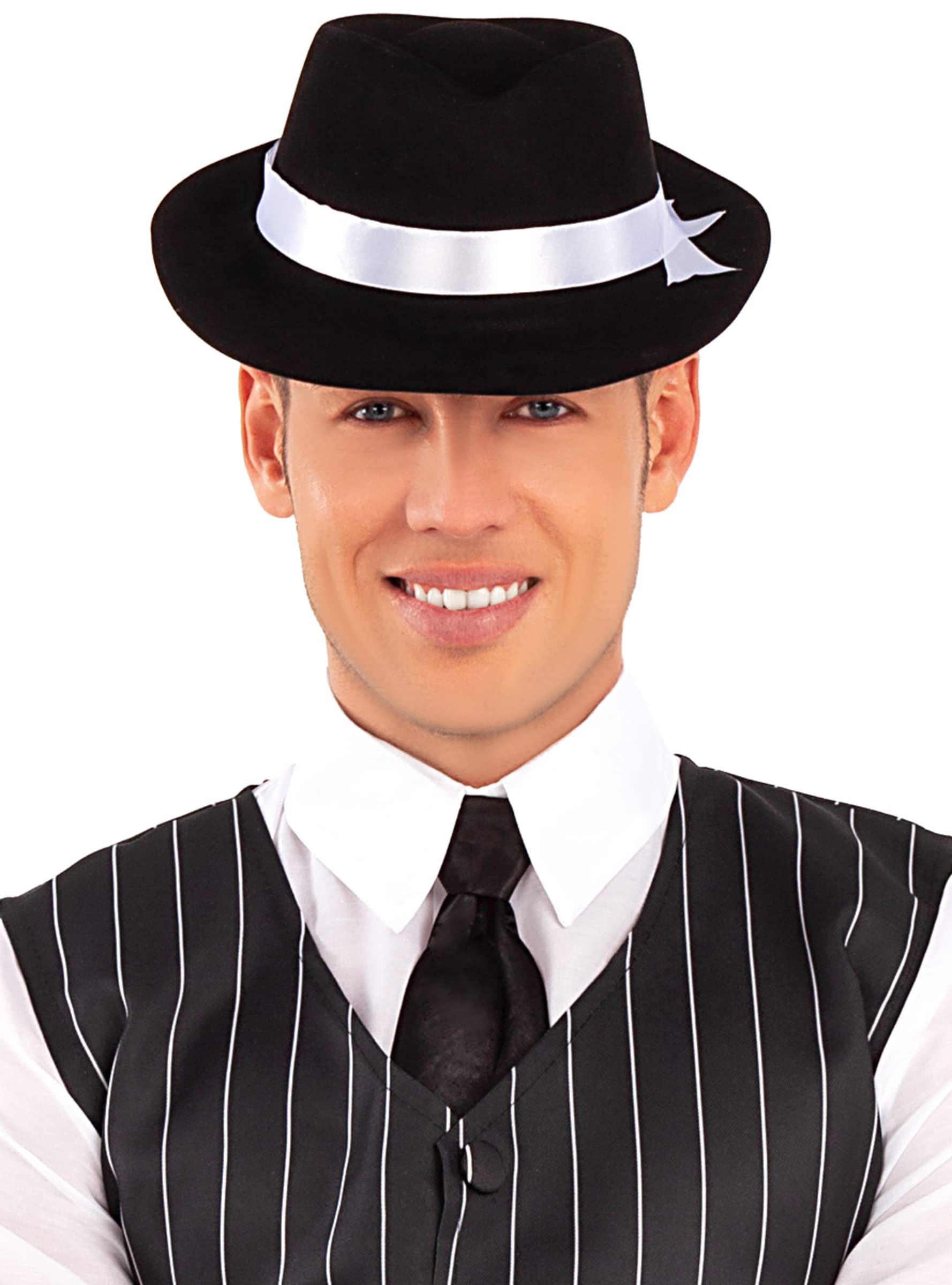 Cappello Gangster Anni 20 - Accessorio Costume Uomo, Nero | Per Feste In Maschera, Cabaret, Charleston - Foto 11