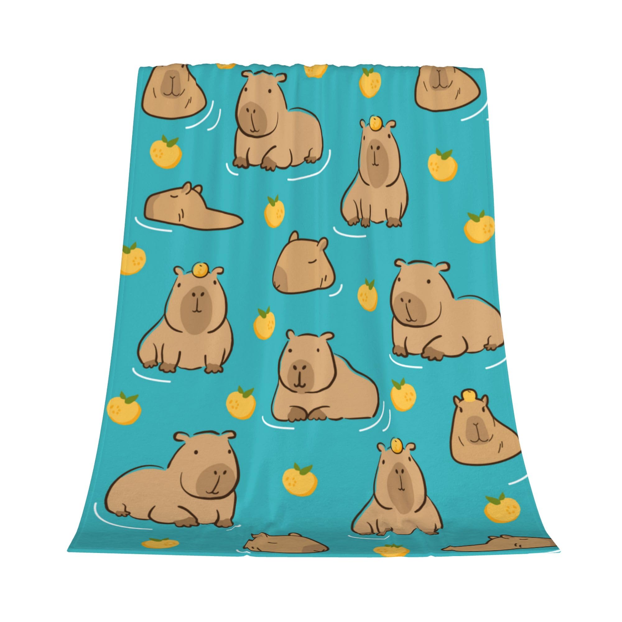 Gelasgo Capybara Throw Blanket Ultra Soft Flannel Blanket, Cozy Warm Lightweight Gift for Adults Kids, Machine Washable Couch Bed Blankets 130x150cm — image 1