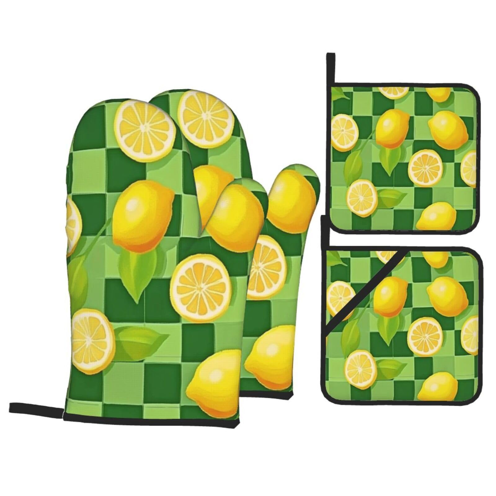 Guantes de Barbacoa Manoplas de Cocina Agarraderas Bolsillo Agarre Flexible