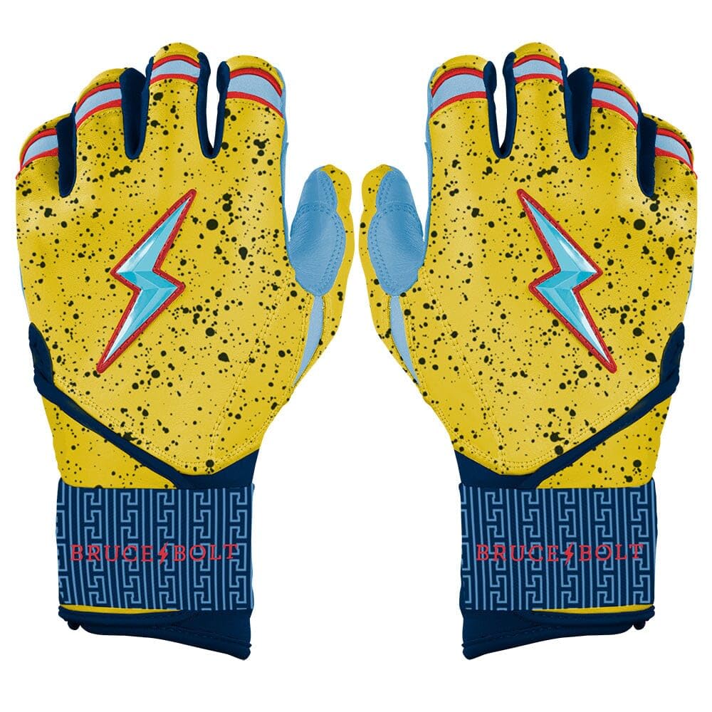 BRUCE BOLT Signature Series Long Cuff Batting Gloves - Pro-Athlete Collection - Adult &amp; Youth Sizes