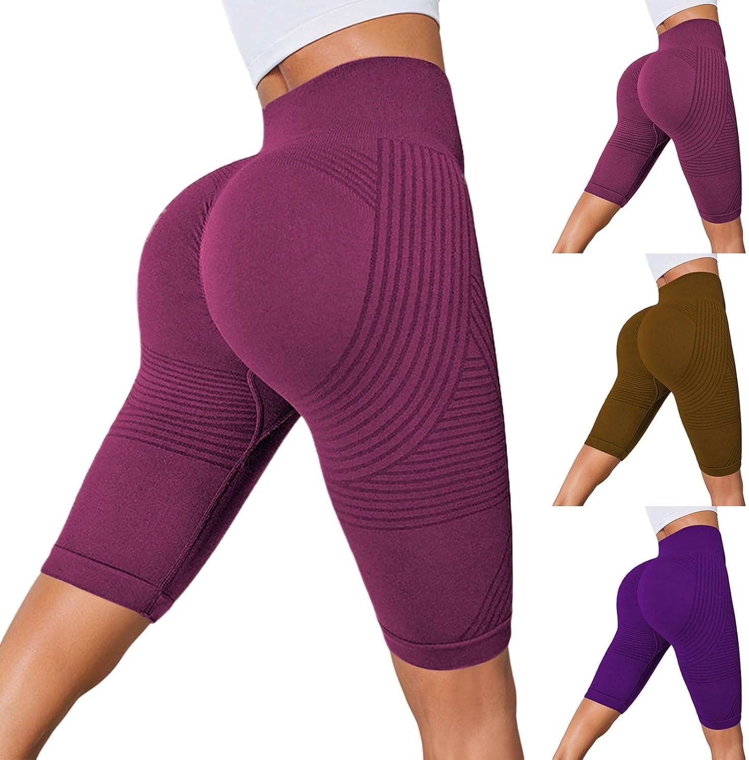 Women's 3D Cellulite Leggings Compression Anti Short Leggings High Waisted Butt Lifting Short Tummy Control Slimming Bottoms