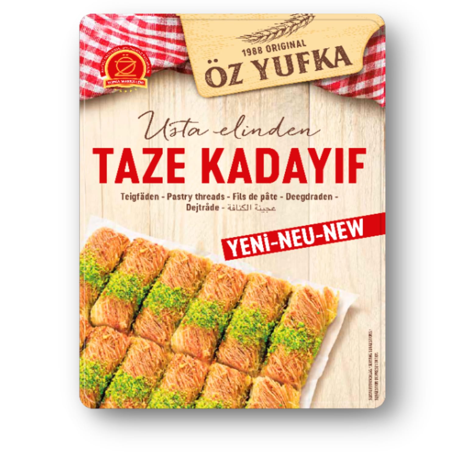 Kadayif Engelshaar Teigfäden + Pistaziencreme - Set zur Herstellung von Dubai Schokolade (1x400g Kadayif - 1x 190g Pistaziencreme 40%) inkl. Anleitung