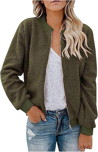 Sudadera Mujer Cremallera sin Capucha Caliente y Esponjoso Tops Chaqueta  Suéter Abrigo Jersey Mujer Otoño-Invierno Talla Grande : Amazon.es