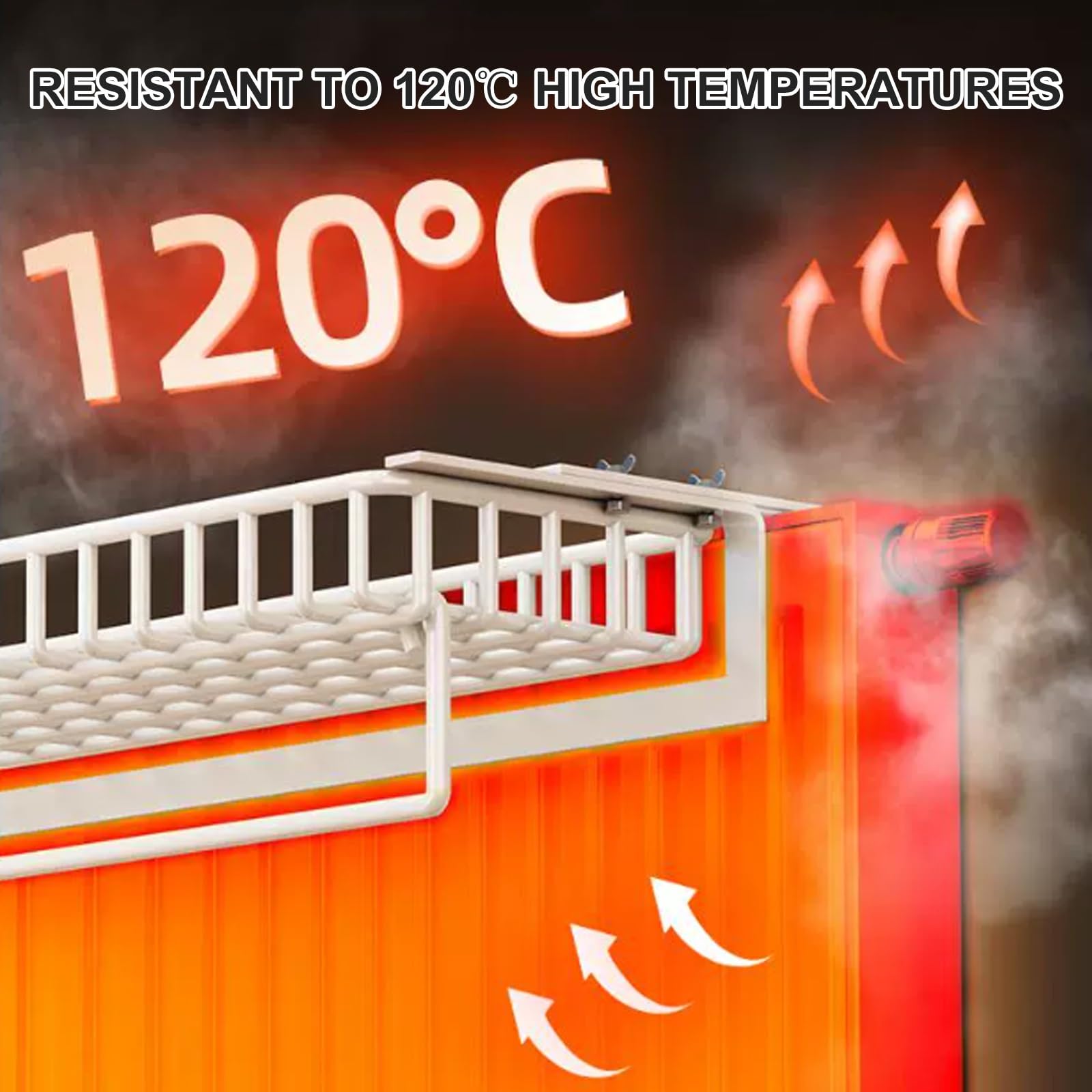 Mensola per termosifone, non necessita di trapano, stendibiancheria per balconi, davanzali, soggiorno e camera da letto, design cavo, salvaspazio, bianco, 50 cm