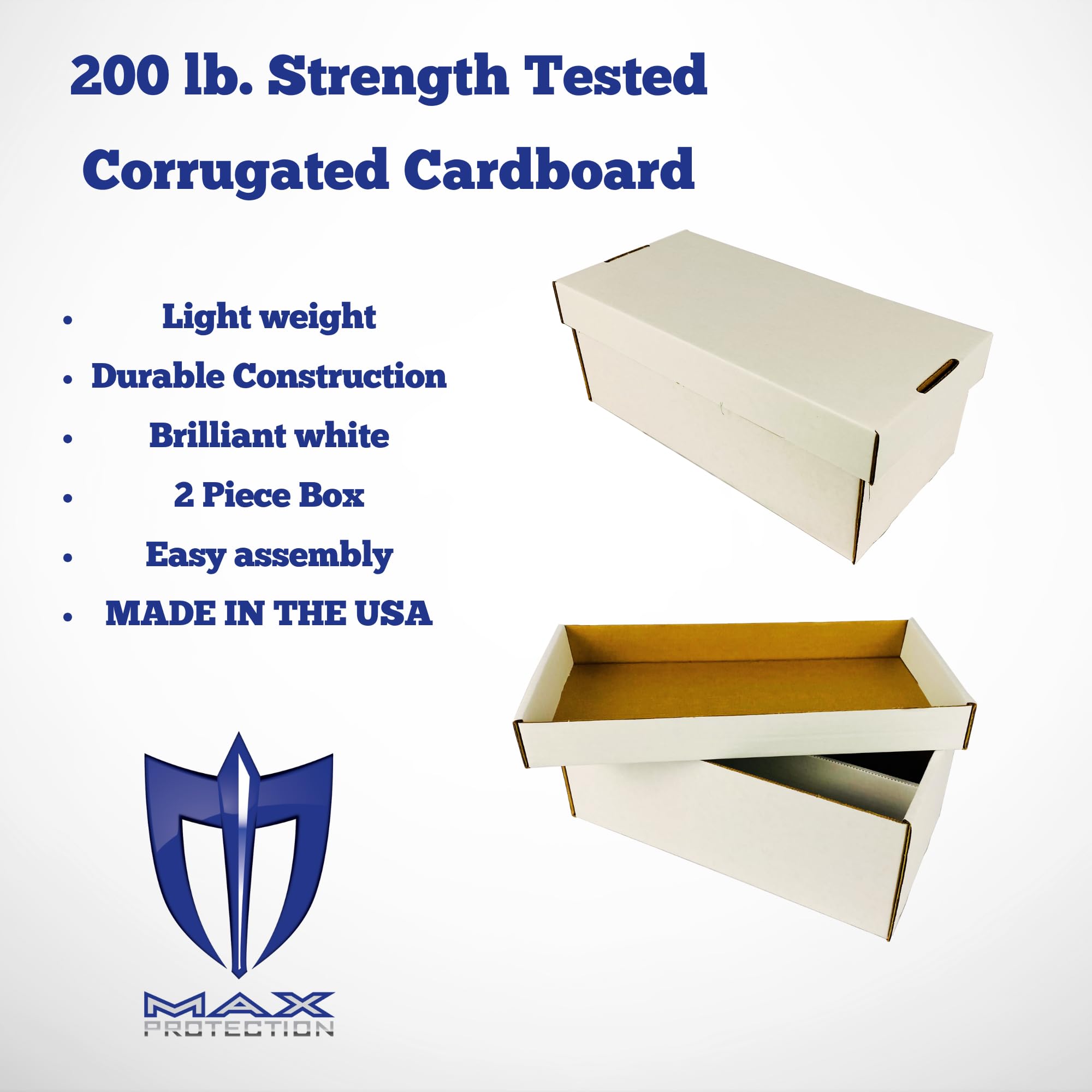 1) Graded Shoe 2-Row Cardboard Storage Box - Baseball, Football