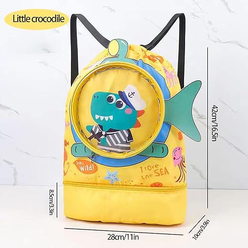 Miniatura 2 de Mochila de natación seca y húmeda para niños, mochila deportiva para niños, mochila deportiva, saco impermeable seco y húmedo separado