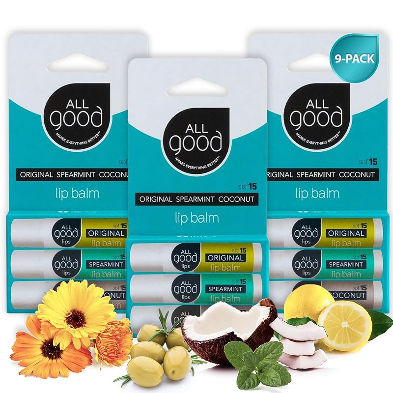 All Good Organic Bálsamo Labial com FPS 15, 9 unidades