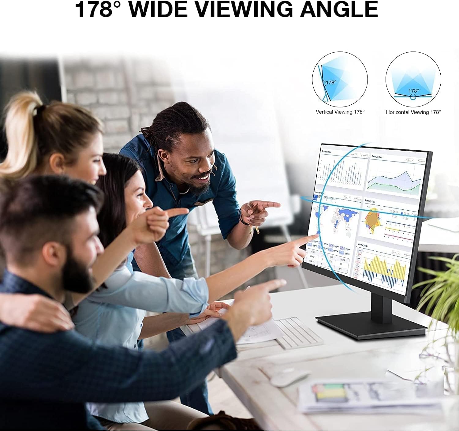 KOORUI 22 Inch Computer Monitor, FHD 1080P VA Desktop Display, 100HZ Ultra Thin Bezel/Eye Care/Ergonomic Tilt, HDMI VGA Ports LED Monitor for PC, VESA Mounting - Image 8