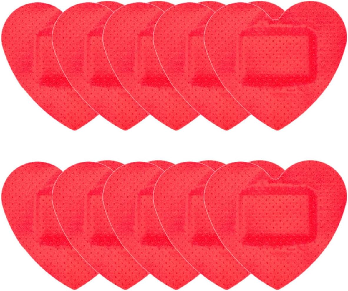 Heart Shaped Adhesive Bandages 10pcs PE Wound Care Patches