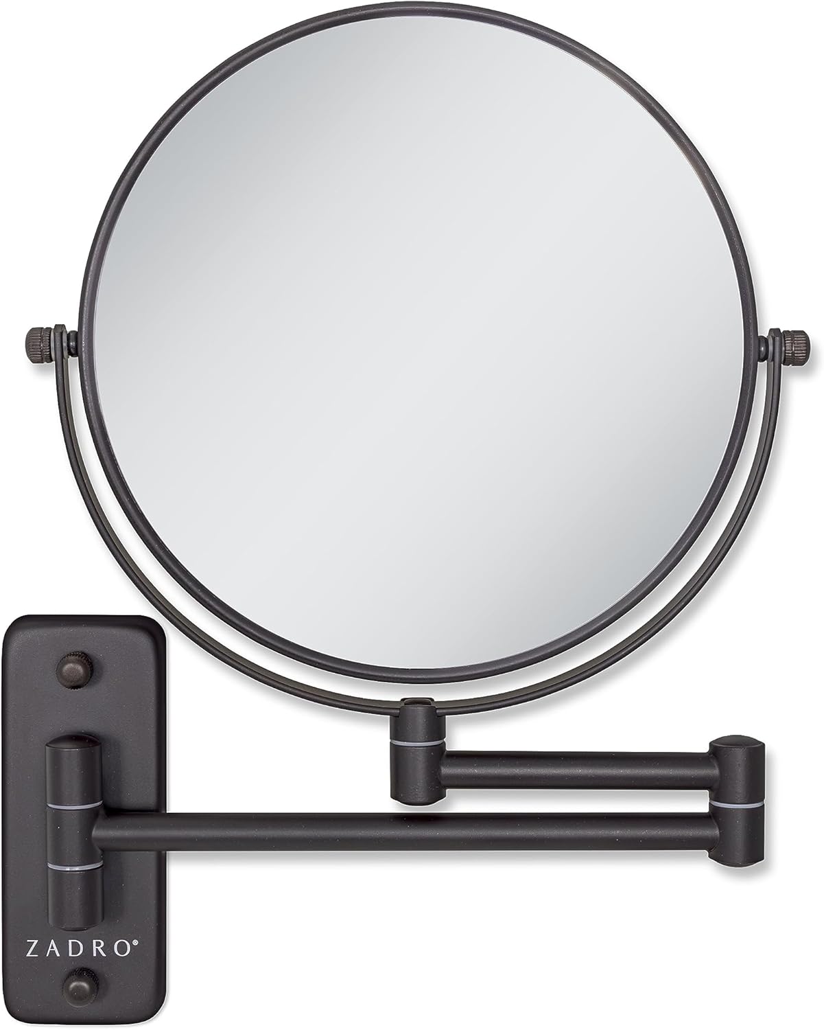 Zadro Wall Mounted Makeup Mirror with Magnification Folding