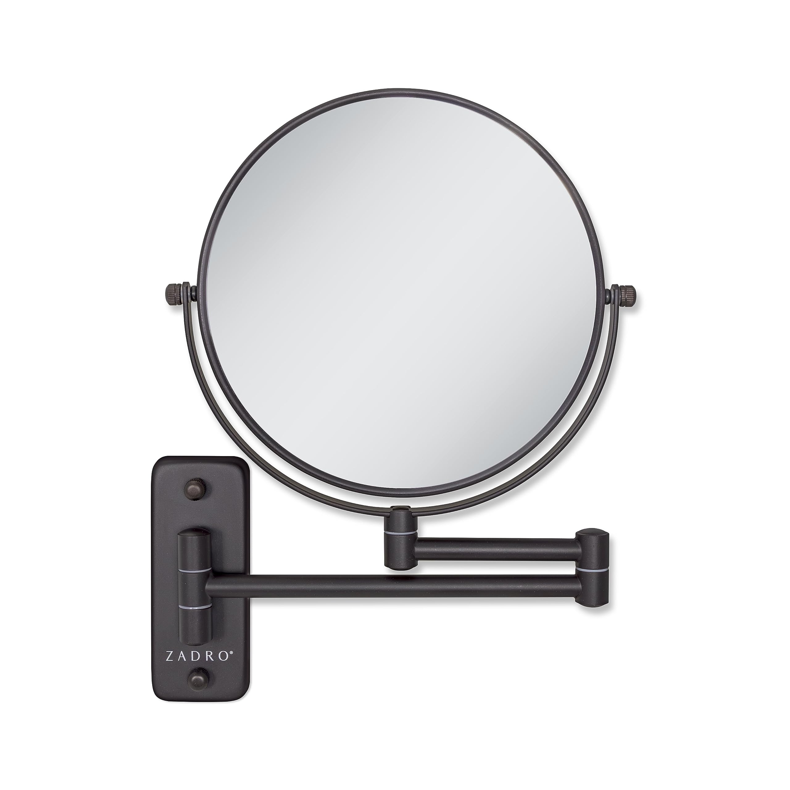Miroir grossissant 8X de douche murale avec bras extensible Zadro bronze