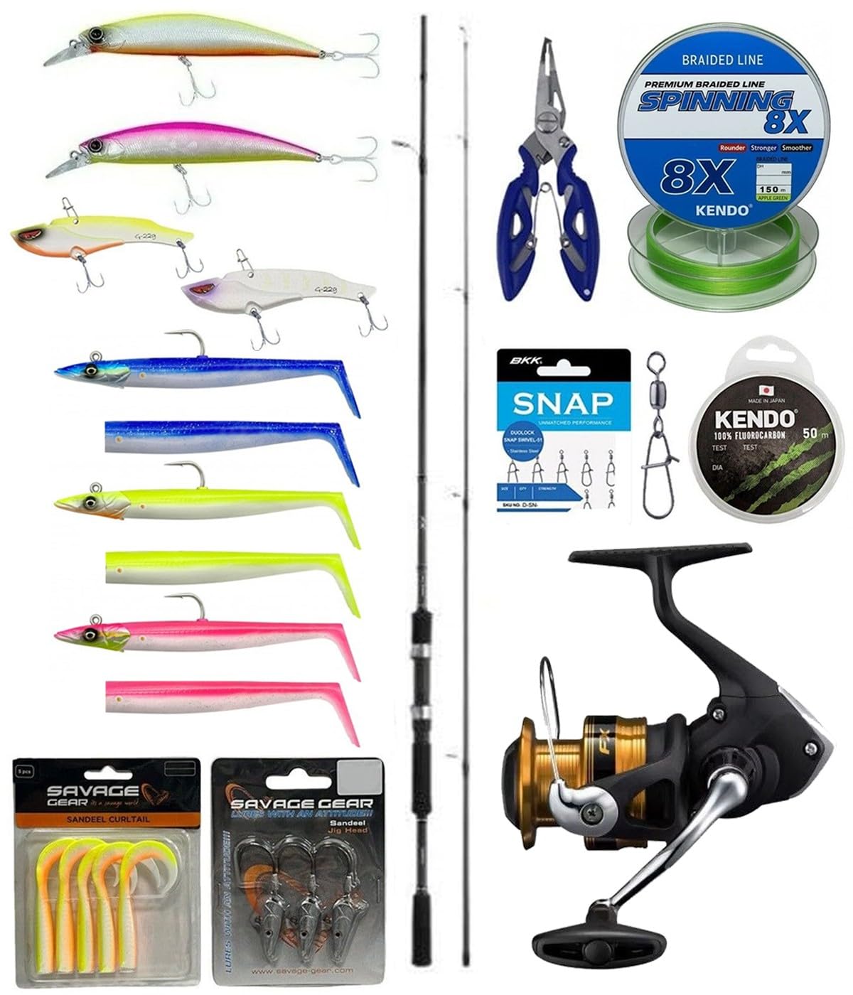Yek Outdoor Levrek & Çipura Spin Olta Seti Shimano Kamış FX XT