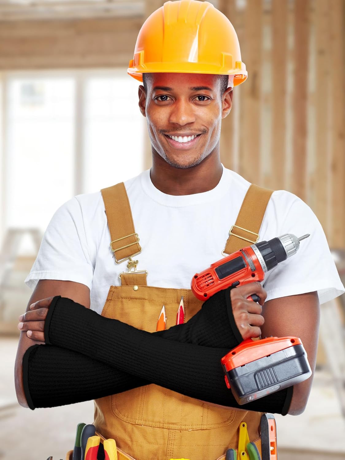 SATINIOR Cut Resistant Sleeves Protective Arm Sleeves Safety Arms Protection Sleeves with Thumb Hole for Garden Kitchen - Image 3