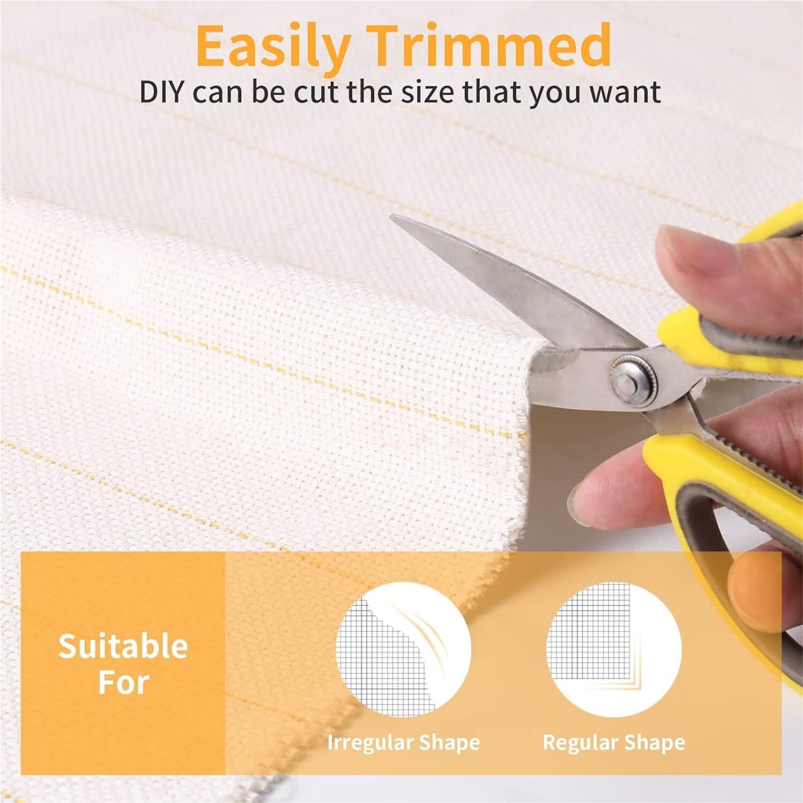 Punch Needle Stoff Primärer Tuftingstoff (1 m x 1 m) mit markierten Linien, Punch-Needle-Stoff for Teppiche DIY