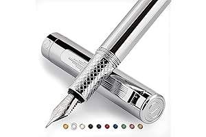 Scriveiner Silver Chrome Fountain Pen (Fine)