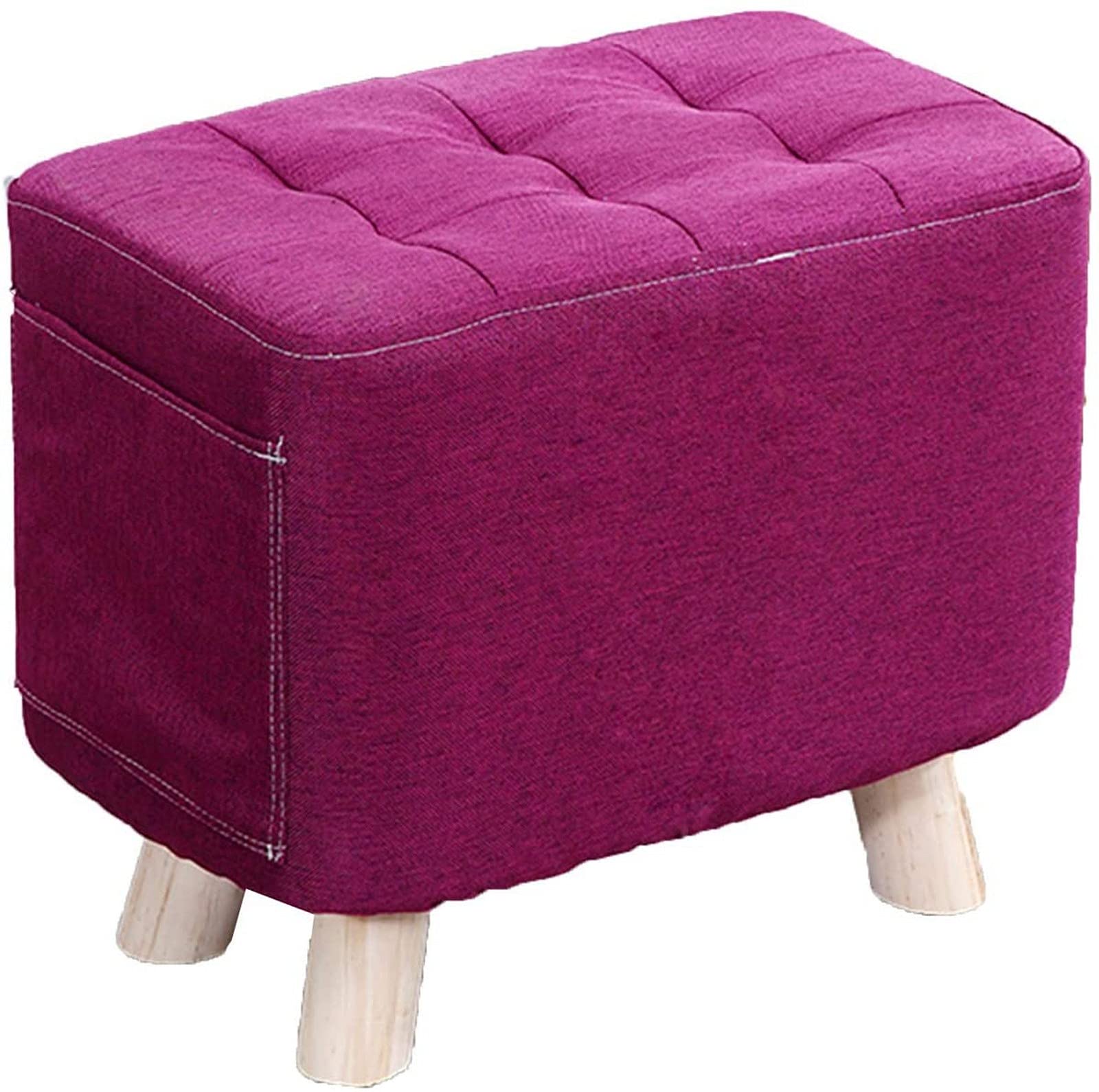 Repose-Pieds Ottoman Crimson 40x25x35cm - Petit Tabouret Décoration Intérieure et Banc de Chambre