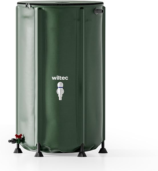 Wiltec 65100 Opvouwbare Regenton 250L PVC met Tapkraan