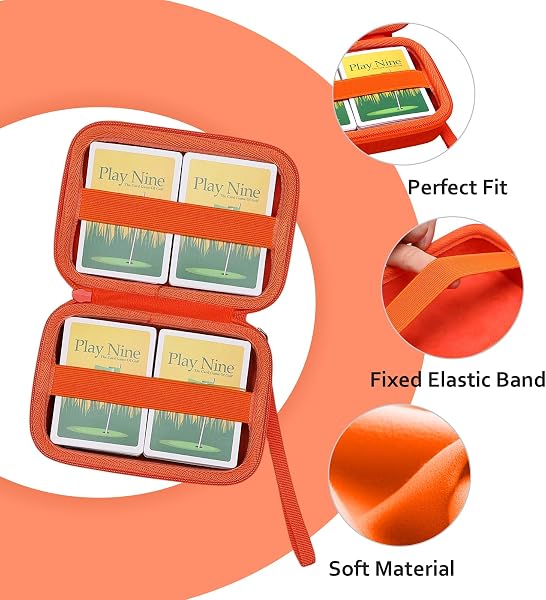 XANAD etui Sac de Transport pour 400+ Jeux de Cartes, Convient pour Pokemon Skip Bo Uno, Protection et Rangement (Orange) - 5