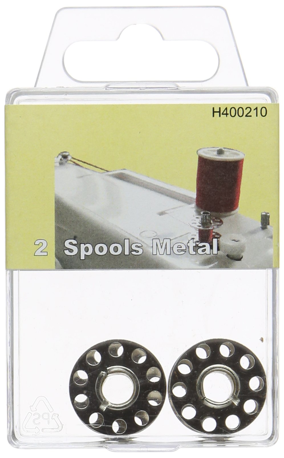 TSL 2 Metal Sewing Machine Spools, Silver