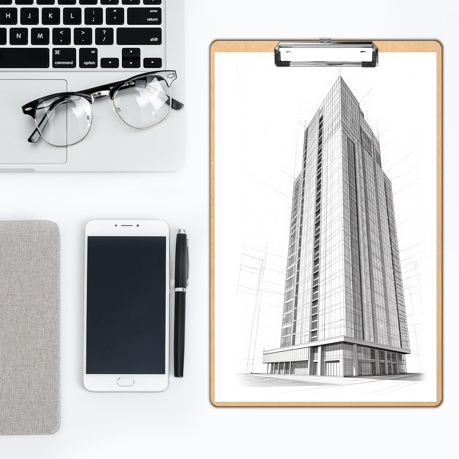 4 PCS Extra Large 11x17 Clipboard Clipboard, Wood Cleats with Low Profile Clips for Drawing, Sketching, and Art Boards, Horizontal Wood Lapping, Landscape Layout (3Mm Thickness) - Image 5