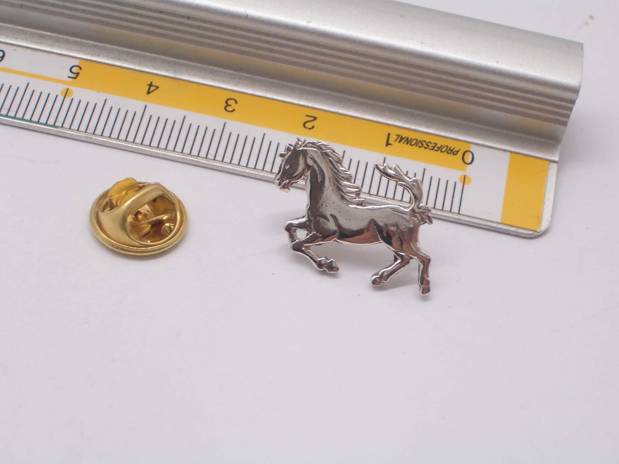Cavallino Rampante : Spilla da giacca in Argento 925 - Scuderia - Cavallo - stemma - simbolo