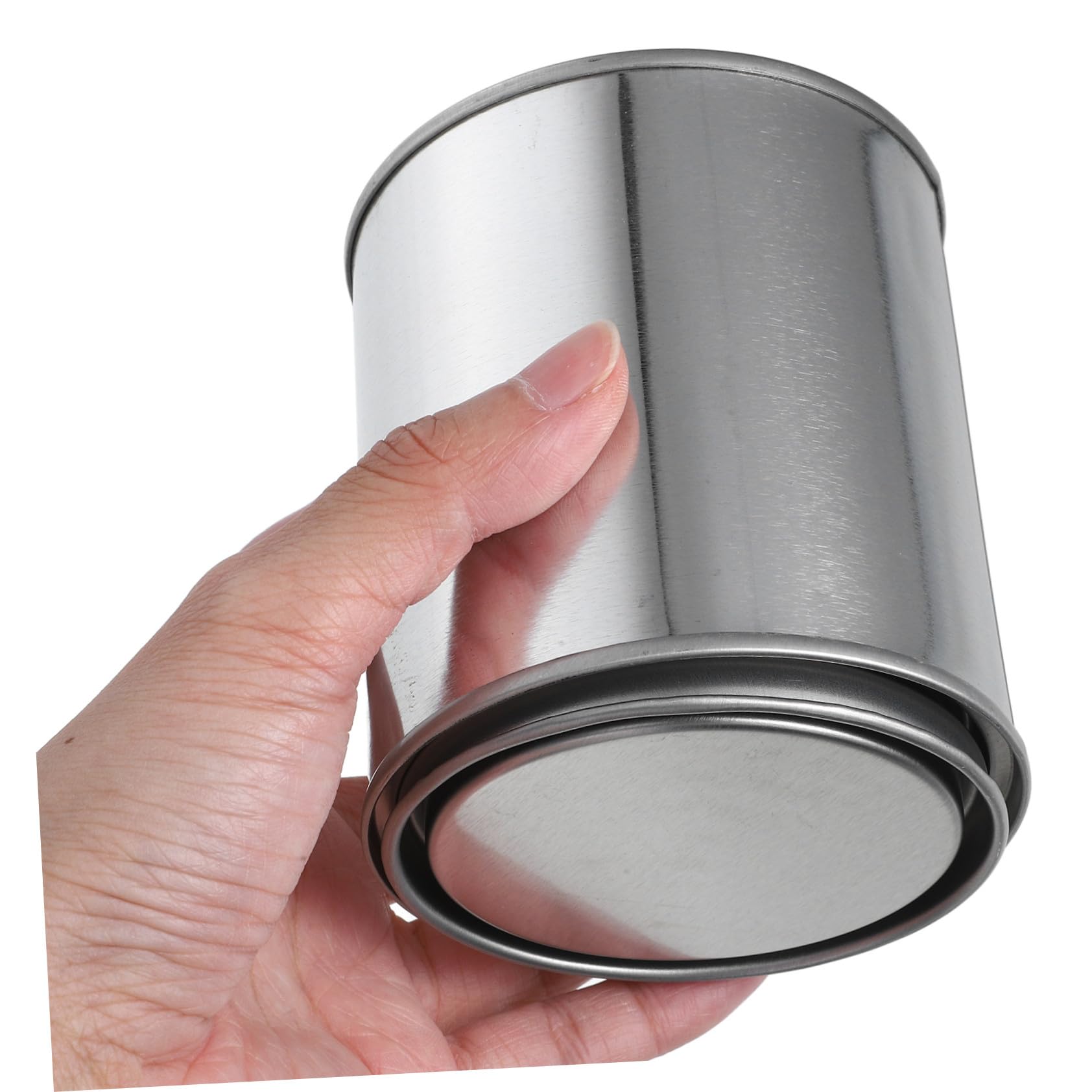 Mikikit Latas de Pintura sin Revestimiento con Tapas Cubos Metálicos Vacíos para Almacenamiento de Pintura Envases de Gran Capacidad para Proyectos DIY y Manualidades