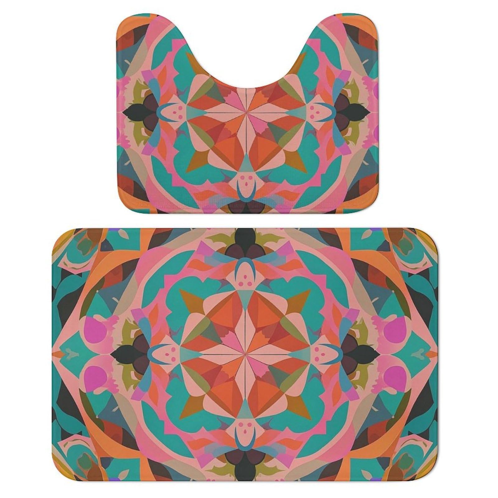 Tapis de bain lavable 40x60 cm et tapis de toilette en U doux