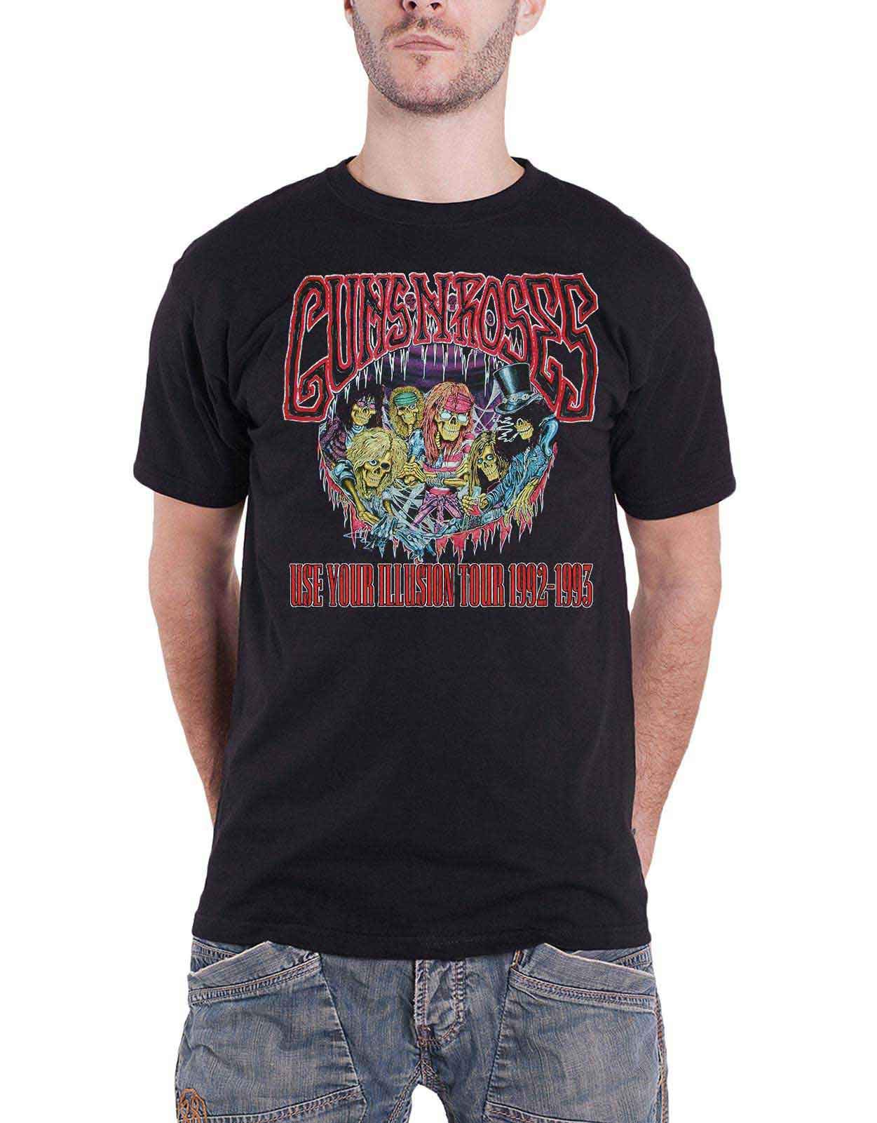 Guns N Roses T Shirt Illusion Monsters Tour 1992 - 1993 Official