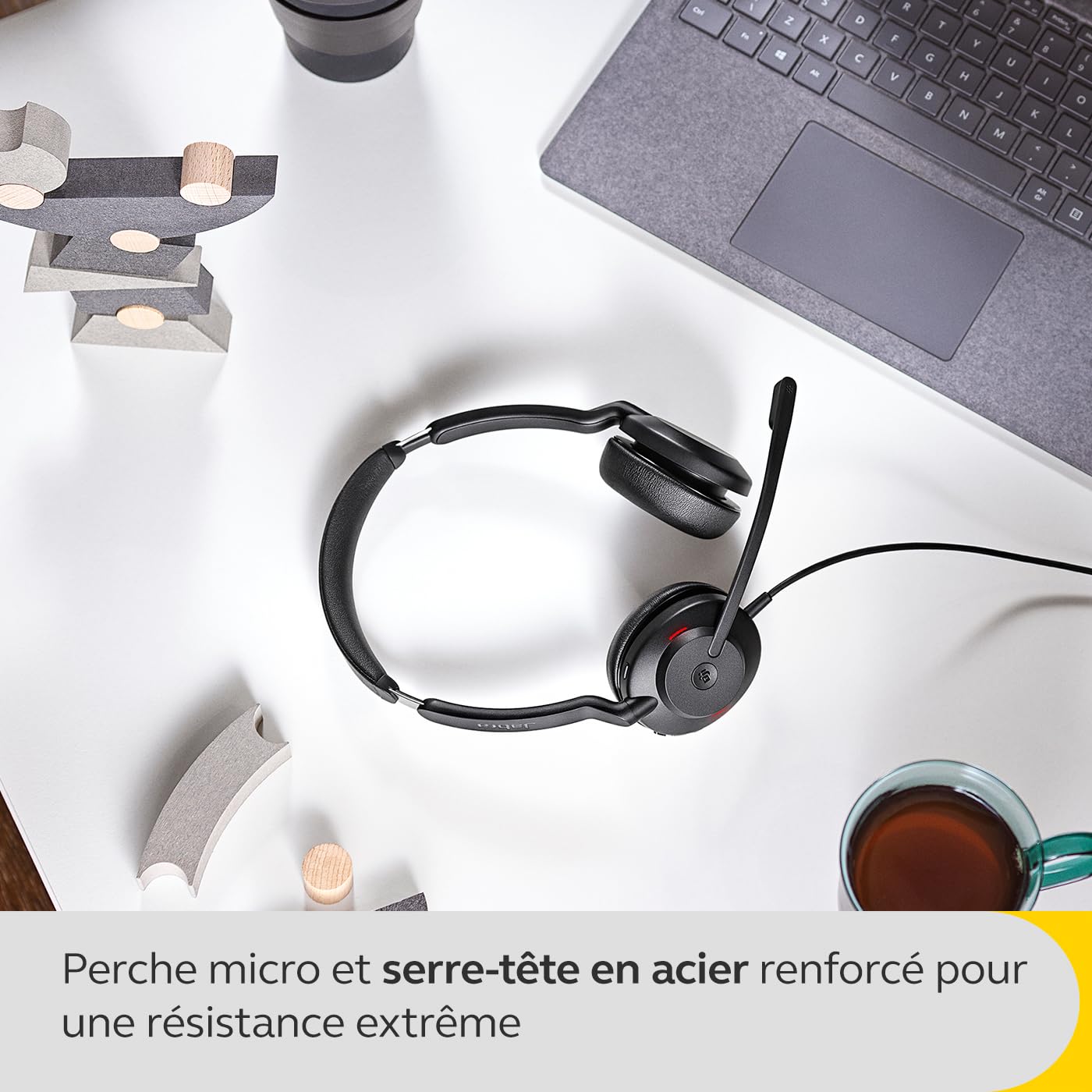 Jabra Evolve2 30 SE Micro-casque filaire stéréo à réduction de bruit avec technologie d’appel à 2 microphones et câble USB-A - Certifié MS Teams, compatible avec toutes les autres plateformes - Noir