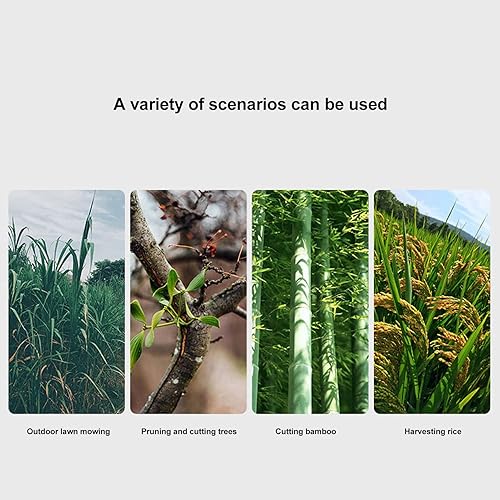 Miniatura 3 de VBESTLIFE Guadaña doble de acero al manganeso, portátil, multifuncional, cortar árboles, doble hoz para jardinería, herramientas manuales, hierba y