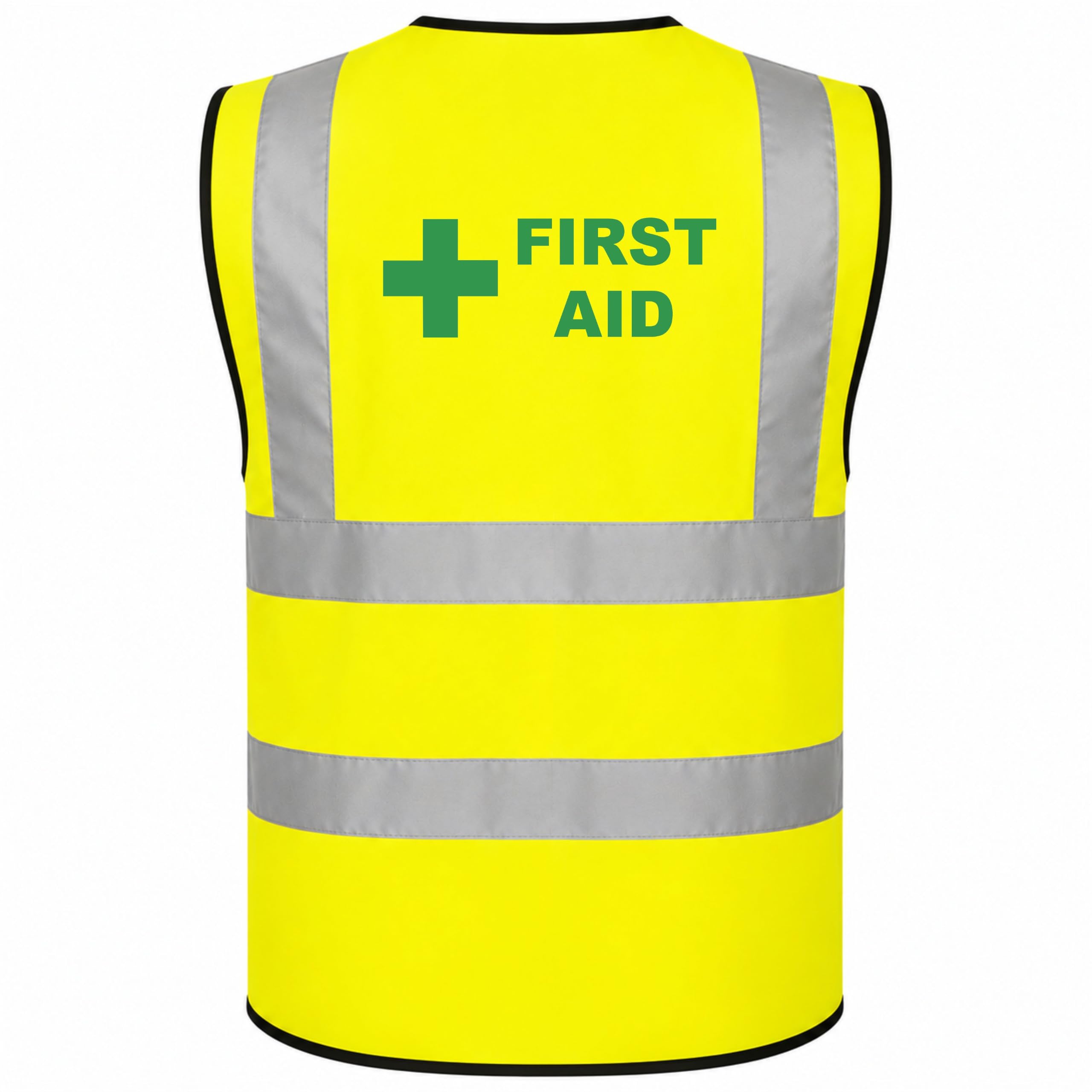 Brook Hi Vis First Aid Hi Vis Vest Pack of 10 – High Visibility Reflective Safety Vest Waistcoat, EN ISO 20471 Hi Viz Vest, Green or Yellow, Adult Workwear for Medical Personnel Yellow Small