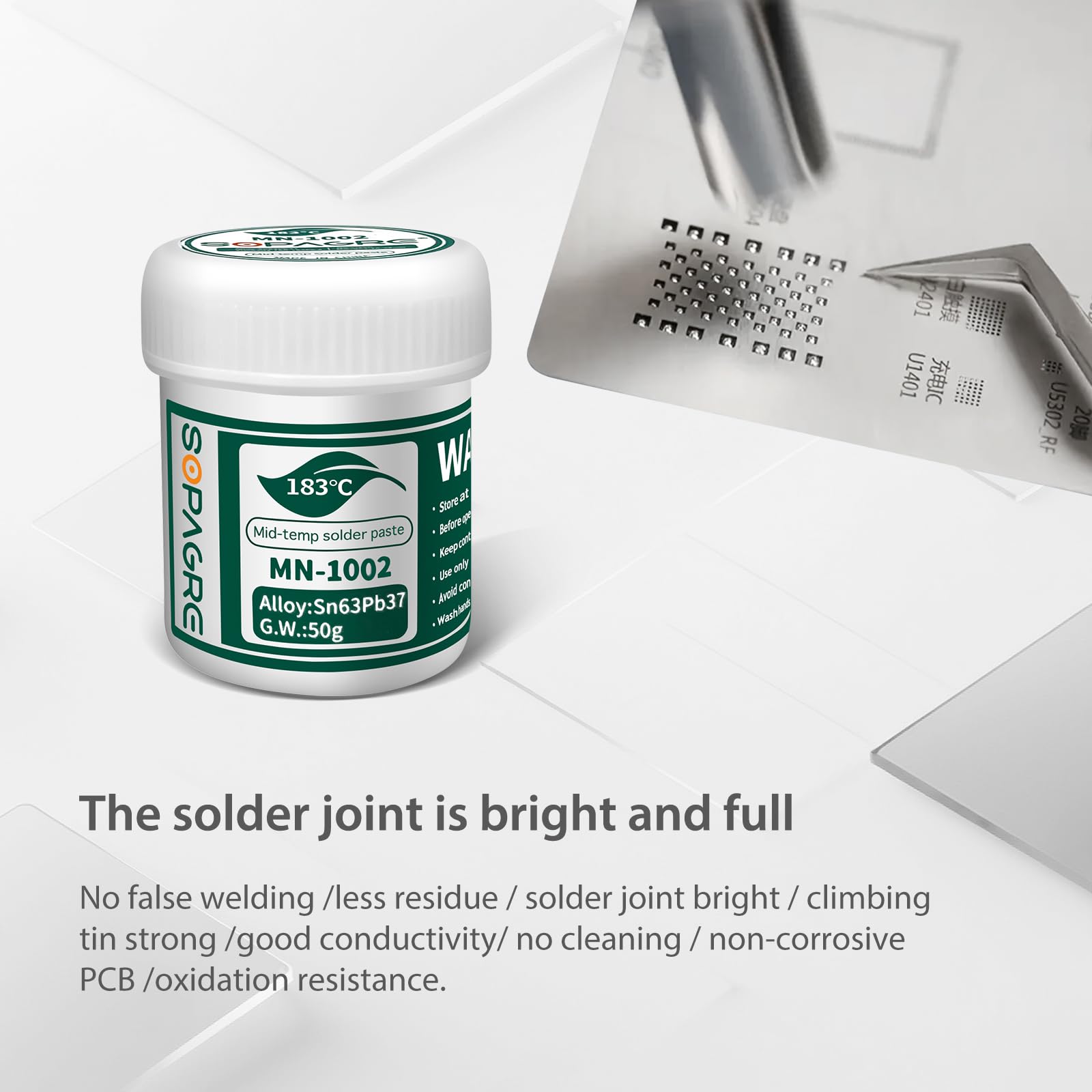 Sn63/Pb37 Solder Paste - 183°C for SMT & BGA -7