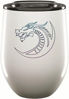 Dragon Stroke Art Gift for Dragon Lovers Unique Design for All Ages 12oz Wine Tumbler Cup
