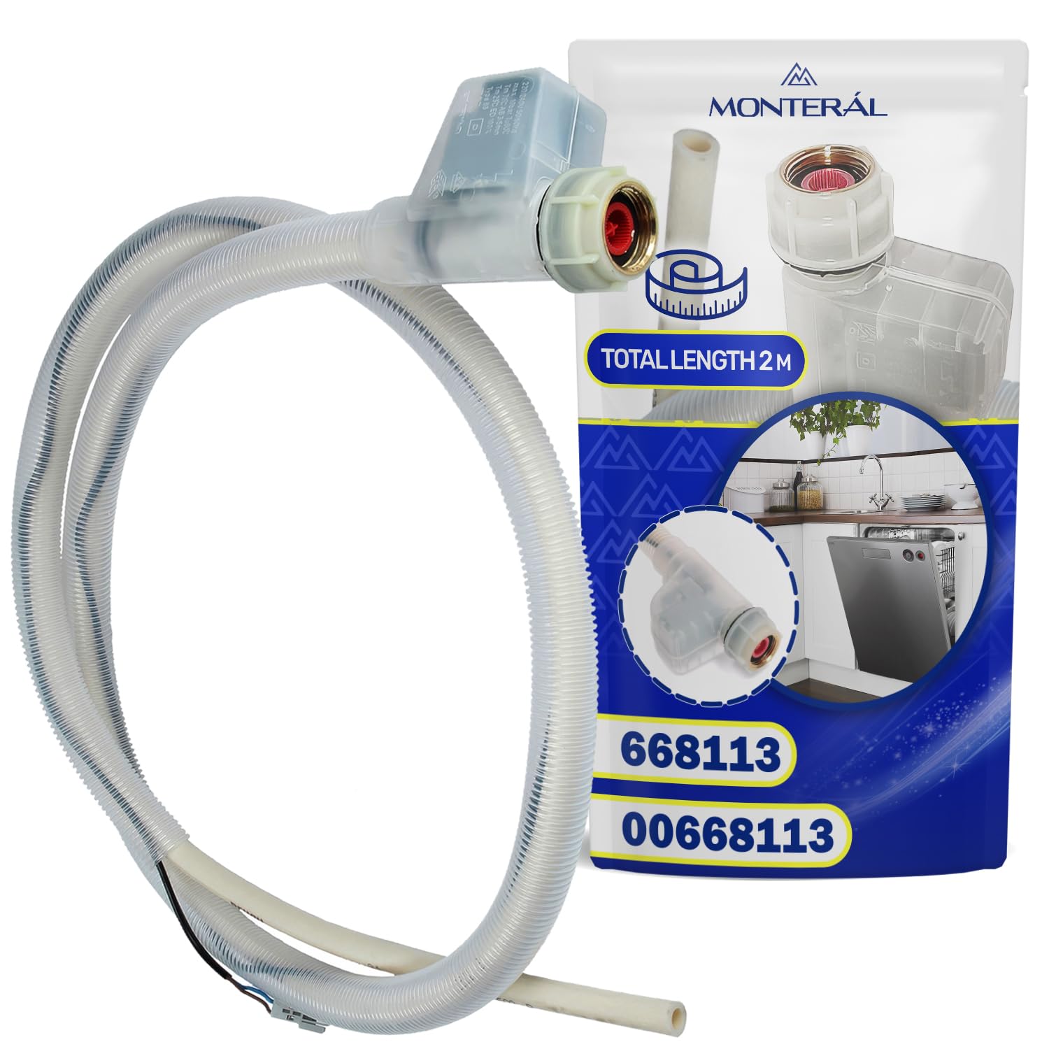 Aquastop Tuyau Lave Vaisselle 00668113 pour Siemens pour Bosch pour Balay | pour Constructa pour Neff pour Küppersbusch - Garantie de 10 Ans - MONTERAL