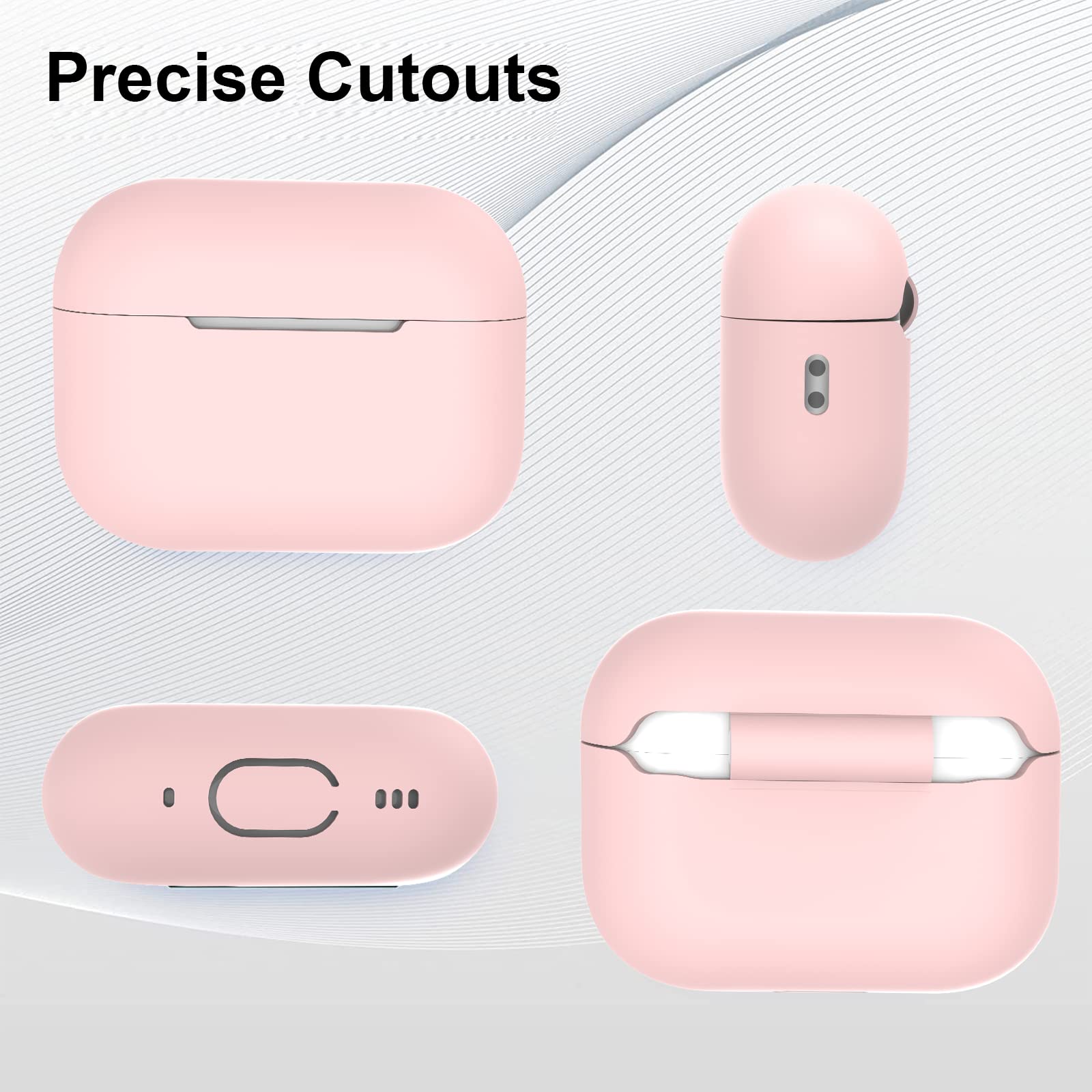 Fhtase Funda Para AirPods Pro 2 2022 Con Kit De Limpieza Bolígrafo Y Correas Antipérdida Para AirPods, Funda De Silicona Suave Para AirPod Pro De 2ª Generación Con Cordón (verde Oliva