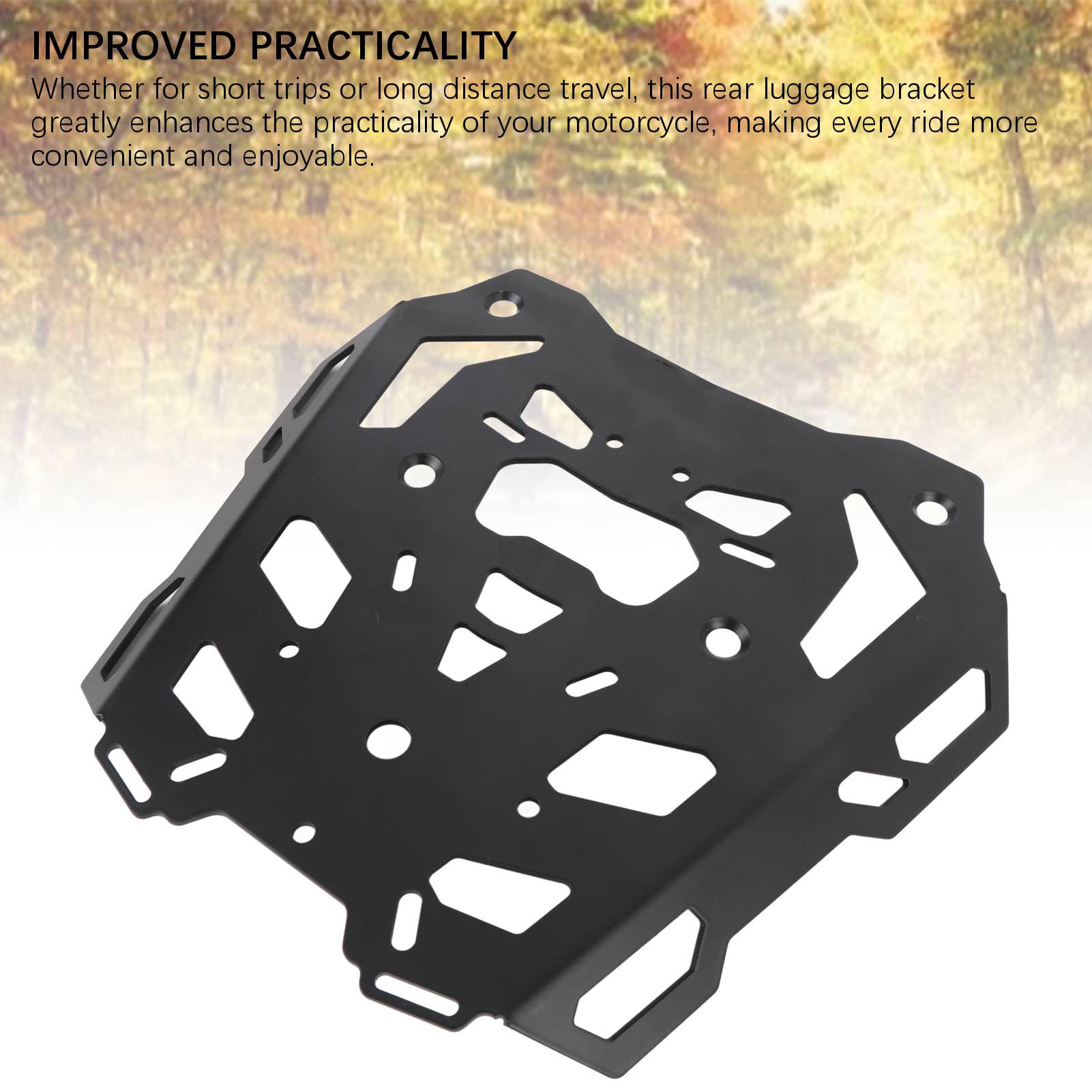 Ejoyous Bagażnik Tylny Motocykla, Aluminiowa Płyta Bagażnika o Grubości 3 Mm z matową czarną powłoką, Stabilna Półka do Szybkiego Montażu dla XL750 2023 2024 Kierowców Turystycznych